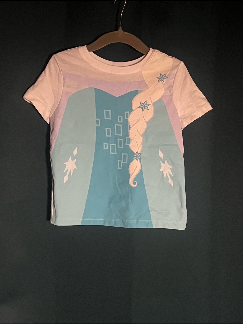 Old Navy Pink & Blue Frozen Princess Graphic Short Sleeve Tee